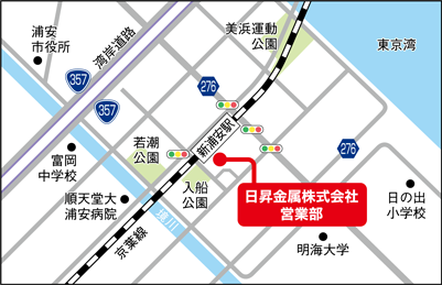 日昇金属新浦安オフィス地図